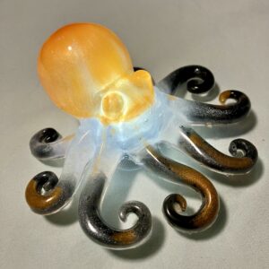 Octopus Nightlight orange/white/black