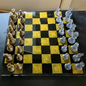Chess set black/gold