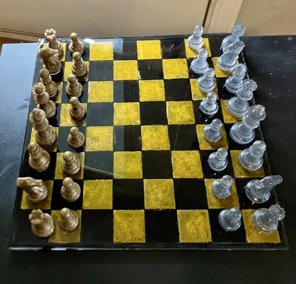 Chess set black/gold